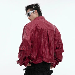 Men's Ruffle Pleated Shirt Luxe Streetwear