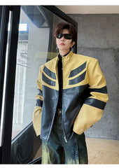 Men's Ginza Patchwork Faux Leather Jacket