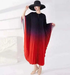 Elegant Kaftan Pleated Resort Dress
