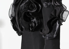 Luxury Avant-Garde Tailored Ruffled Blazer