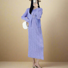 Truly Pleated Cardigan & Dress Set