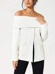 Women's Elegant Off-Shoulder Stylish Blazer Top