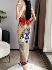 Luxury Pleated Sleeveless Dress