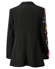 Luxurious 3D Floral Blazer