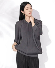 Luxe Batwing Plisse Hoodie