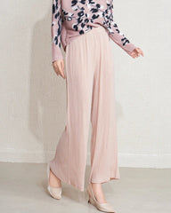 Pleated Wide-Leg Trousers