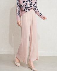 Elegant Pleated Pull-On Pants