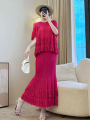 Truly Plissé Frill 2-Piece Skirt Set