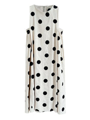 Linen Oversized Sleeveless Midi Dress