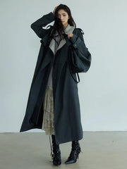 Luxury Oversized Two-Tone Trench Coat