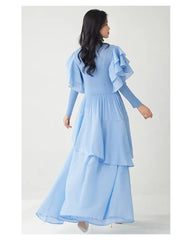 Luxury Pleats Ruffle Formal Dress