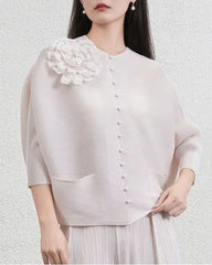 Elegant Plissé Trousers Set