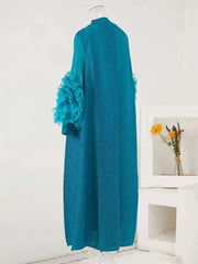Luxury Plisse Ruffle Sleeve Dress