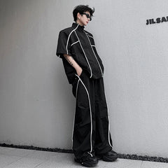 Men's Japanese Streetwear Baggy 2-Piece Set