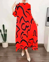 Luxury Plisse Kaftan Dress