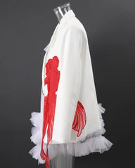 Avant-Garde Asymmetric Tulle Blazer