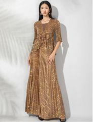 Luxe Pleated Ruffle Dress