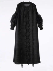 Textured Modern Pleated Dress