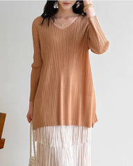 Dressy Sculptural Pleated Top
