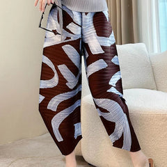 Luxury Pleated Cropped Trousers
