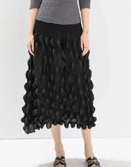Luxury Bubble Plissé Skirt