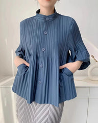 Luxury Pleated Daily Coat