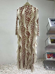 Luxurious Ruffle Pleated Dress