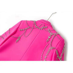 Elegant Embellished Crystal Blazer