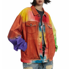 Women's Vibrant Multi-Colored Denim Jacket