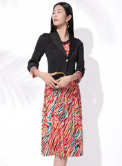 Modern Pleated Midi Dress