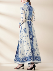 Luxury Plissé Long Coat