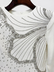 Luxury High-Neck Rhinestone Gown