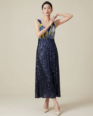 Elegant Pleated Sleeveless Dress