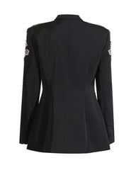 Luxury Crystal Embellished Blazer