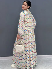 HEYFANCYSTYLE Chic Oversized Polka Dot Dress