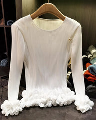 Pleated Bubble Blouse Top
