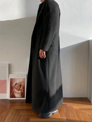 Men's Luxury Floor Length Long Wool Trench Coat