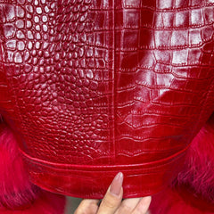 Luxury Fox Fur Cropped Coat