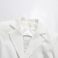 Open-Back Crystal Blazer