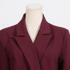 Elegant Ruffle Hem Blazer Dress