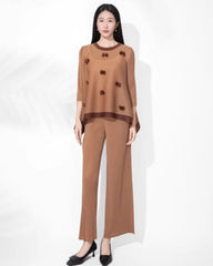 Plissé Pant Suit Travel-Ready