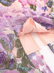 Luxury Floral Sequin Skirt