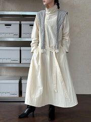 Luxe Cotton Blend Belted Dress
