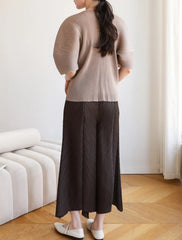 Luxury Plissé Palazzo Pants