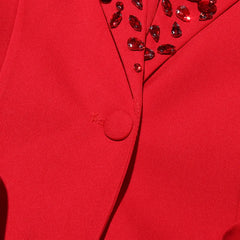 Luxury Sequin Rose Pant Suit Set