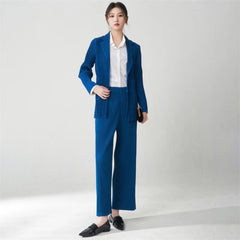 Luxury Plissé Blazer & Trousers