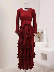 Luxury Pleats Tiered Dress