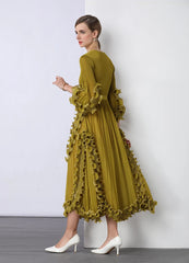 Truly Pleated Ruffle Dress