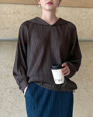 Luxe Pleated Drawstring Top