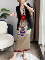 Luxury Pleated Sleeveless Dress